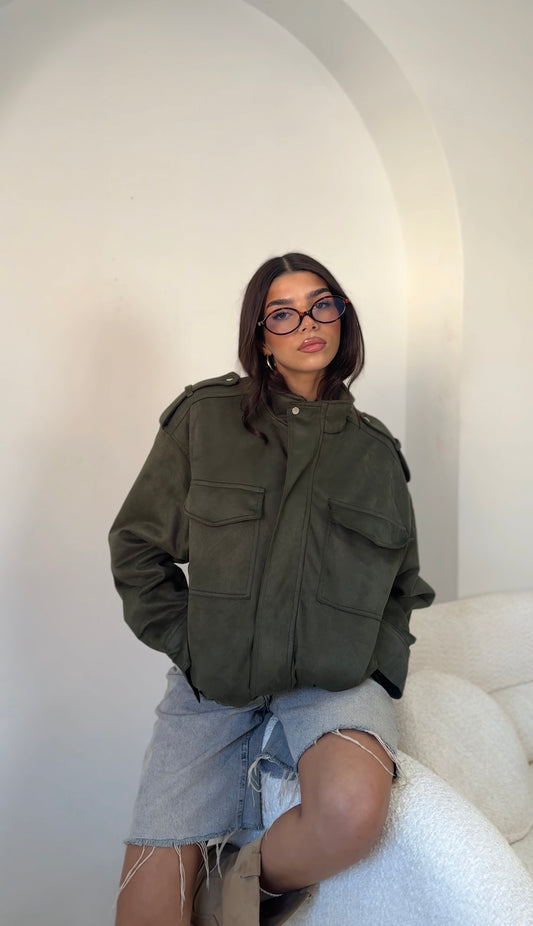Olive Suede Jacket